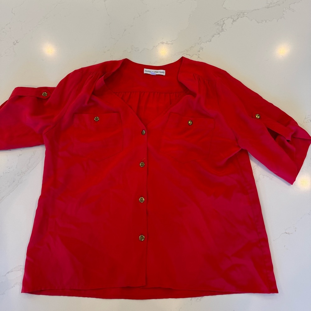 Amanda Uprichard Scarlet Top